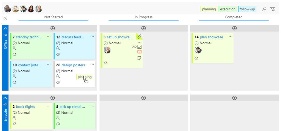 screenshot of Agile Task Board